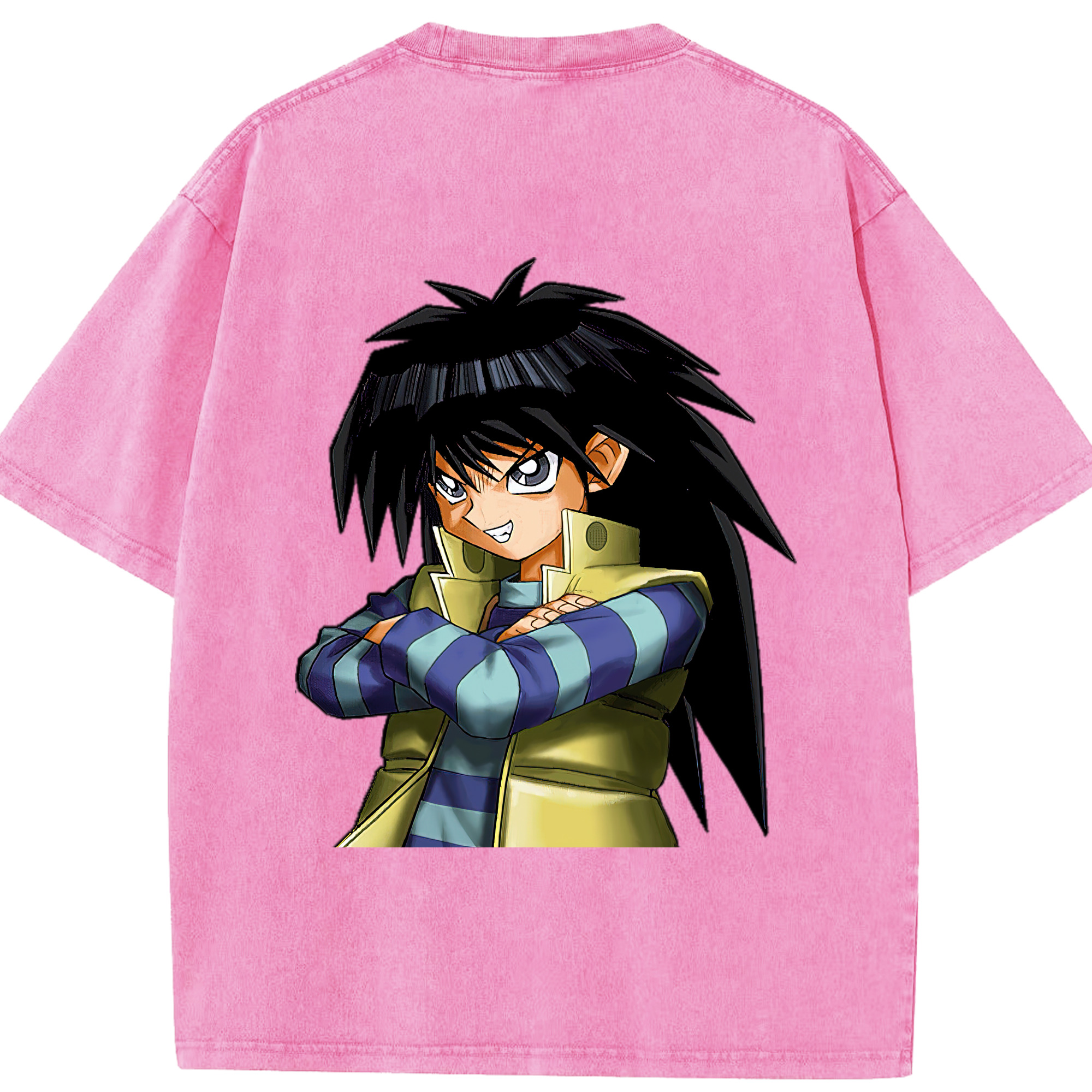 （画像用） 遊☆戯☆王 Yu-Gi-Oh! 綿100% ヴィンテージ風 半袖Tシャツ（背面プリント）